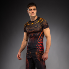 Рашгард - Venum Quetzal Fury Short Sleeve Rashguard - Black/Fury Red/ Tangerine​